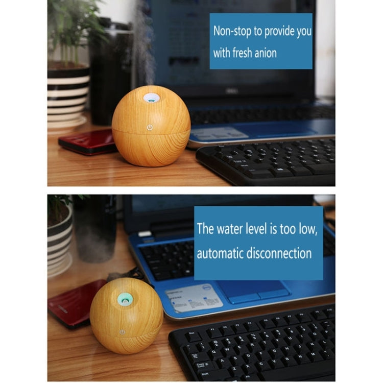 LM-X2 USB Rechargeable Wood Texture 3W Ultrasonic Aroma Air Humidifier