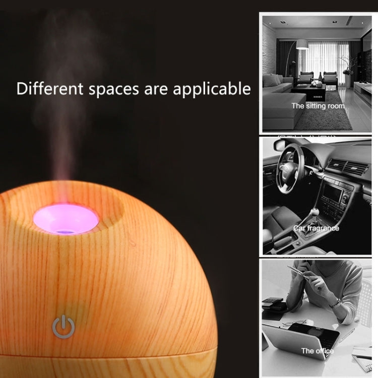 LM-X2 USB Rechargeable Wood Texture 3W Ultrasonic Aroma Air Humidifier
