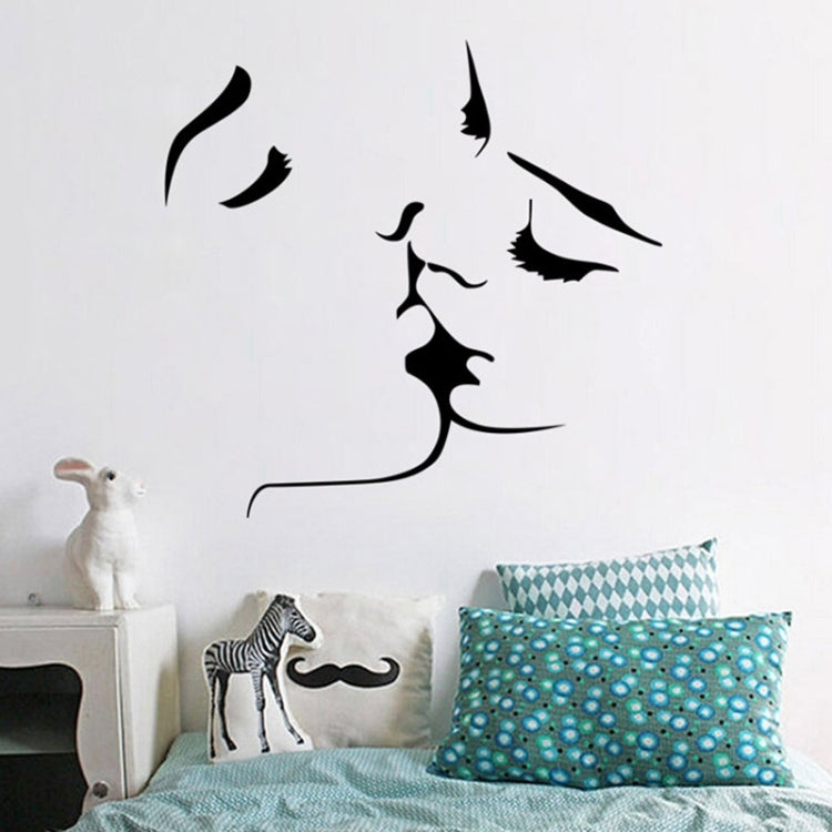 Lover Kiss Pattern Personality Creative Decorative Bedroom Wall Stickers, Size: 55cm x 57cm