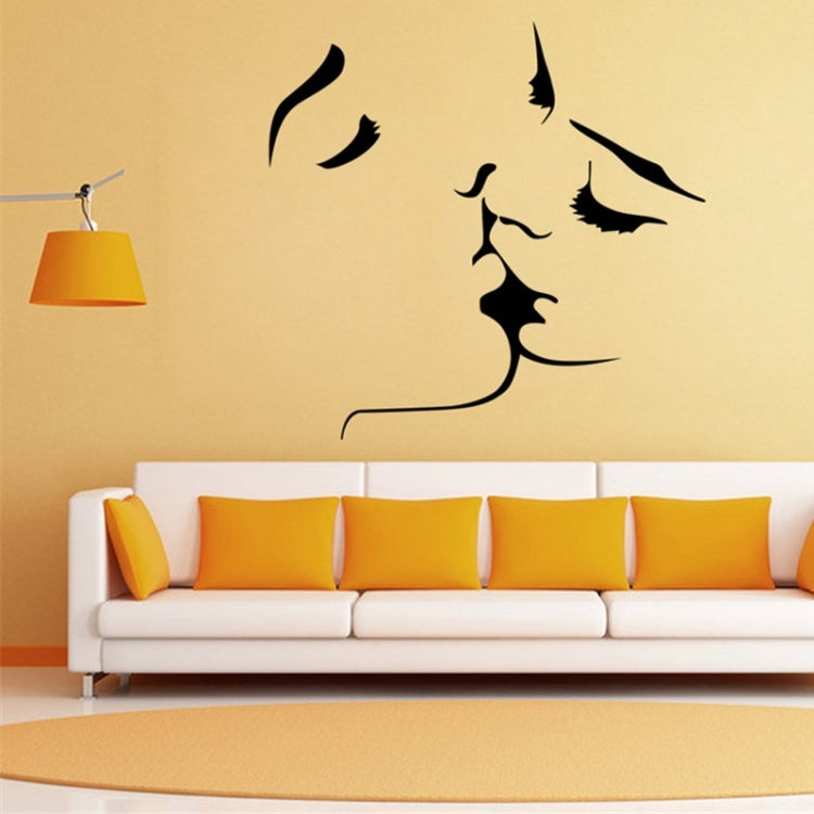 Lover Kiss Pattern Personality Creative Decorative Bedroom Wall Stickers, Size: 55cm x 57cm