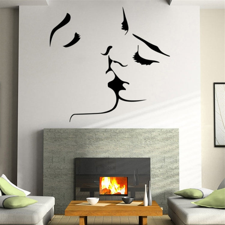 Lover Kiss Pattern Personality Creative Decorative Bedroom Wall Stickers, Size: 55cm x 57cm
