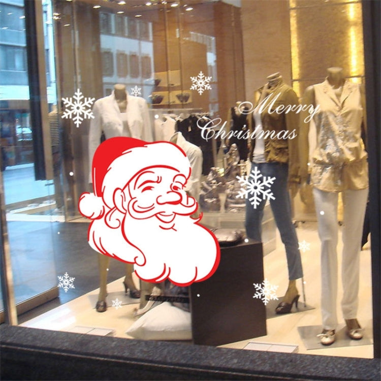 Santa Claus Snowflake Decor Christmas Wall Stickers, Size: 55cm x 58cm