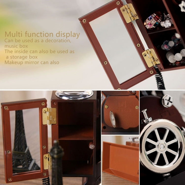 High Quality Vintage Design Classical Projector Shape Beautiful Fine Jewelry Music Box with Mirror