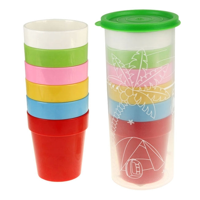 Non-Fragile Melamine Outdoor Cup Set Travel Mug with 6 Colors Available Camping Cup