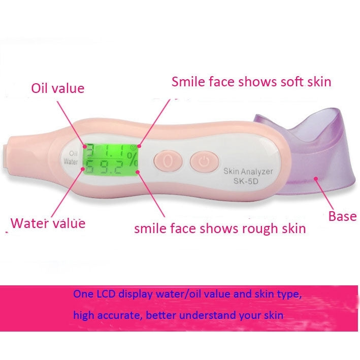 SK-5D Beauty 1.0 inch LCD Digital Water Skin Oil Moisture Analysis Analyzer for Skin
