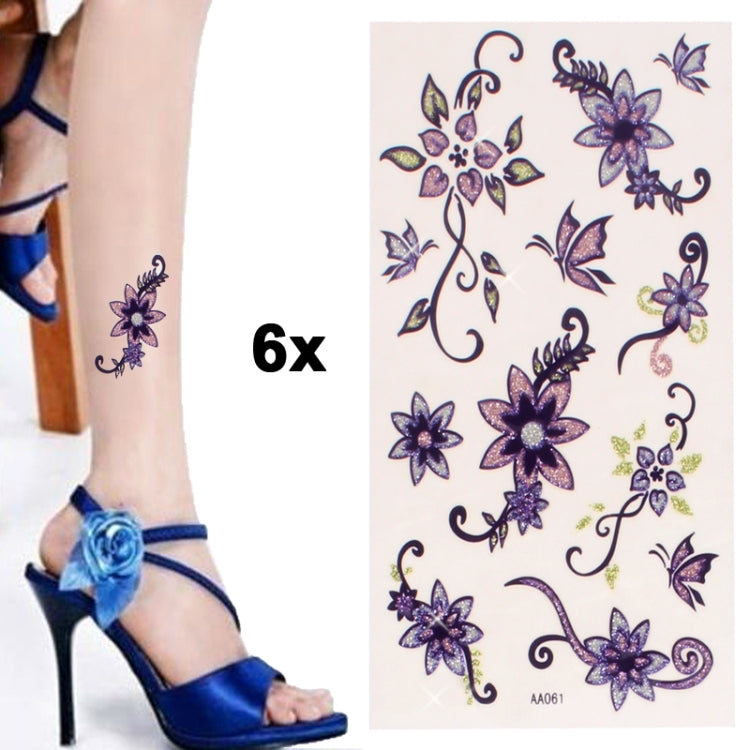 Shining Temporary Tattoo Stick, 6pcs in one packaging, the price is for 6pcs (Random Delivery)