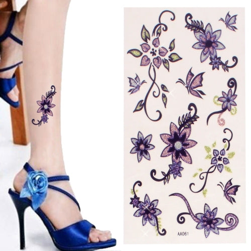 Shining Temporary Tattoo Stick, 6pcs in one packaging, the price is for 6pcs (Random Delivery)