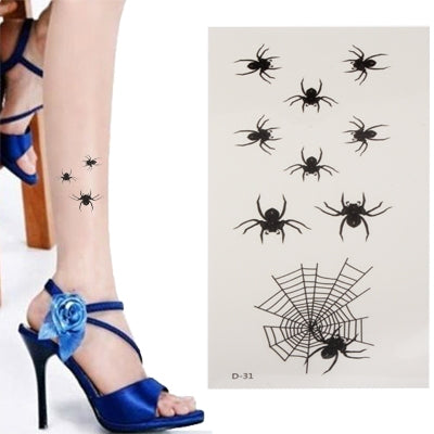 Beautiful Spider Pattern Temporary Tattoo Stick