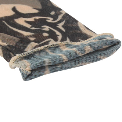 Fake Temporary Tattoo Sleeves Stretchy Body Artwork Arm Stockings, Random Color Pattern Delivery