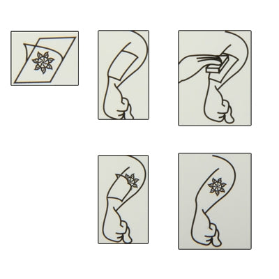 Cool Letters Pattern Waterproof Temporary Tattoo Stick(Black)