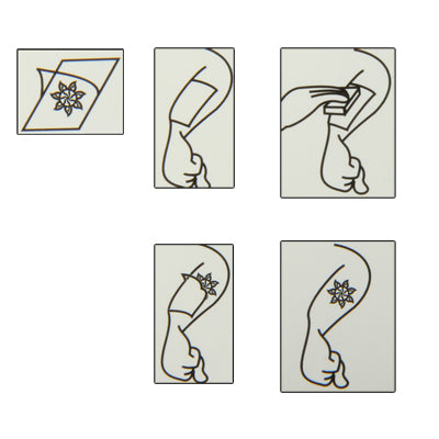 Beautiful Wings Pattern Waterproof Temporary Tattoo Stick(Black)