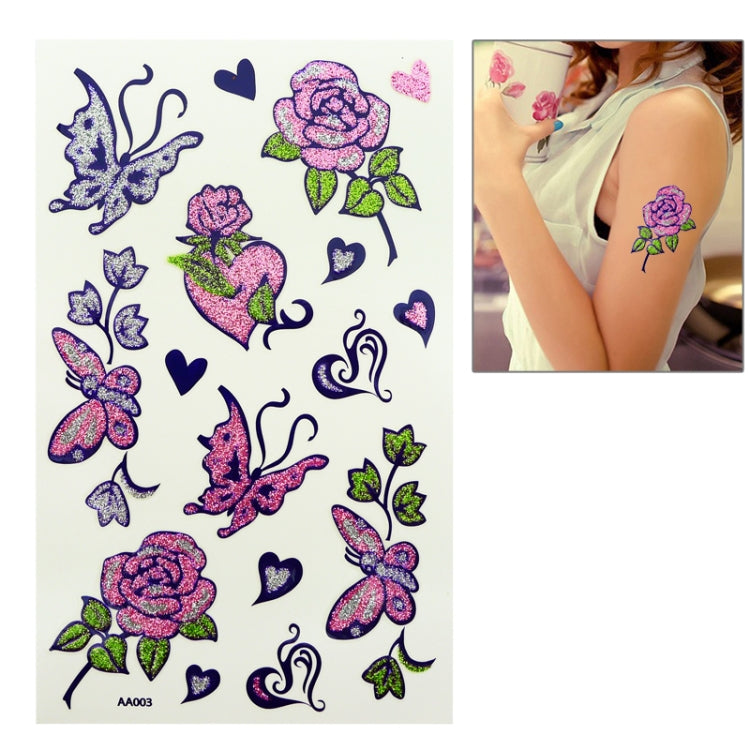 Beautiful Butterfly & Flower Pattern Waterproof Temporary Tattoo Stick (AA003)
