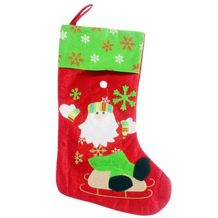 Santa Pattern Christmas Decoration Party Long Sock Gifts Bag, Size: 44cm x 26cm