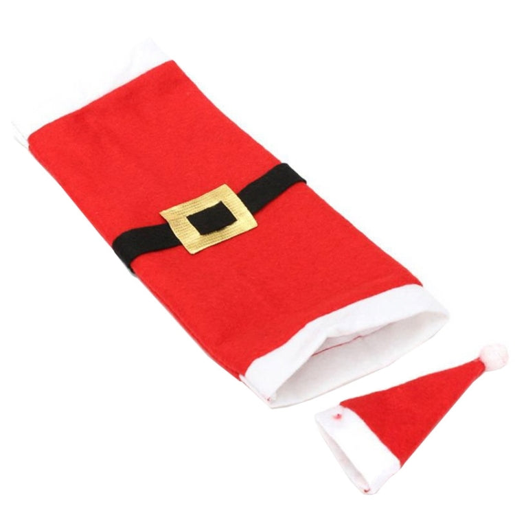 Belt Buckle Cloth Wedding Christmas Dinner Table Nonwoven Plush Champagne Wine Bottle Bags Sets
