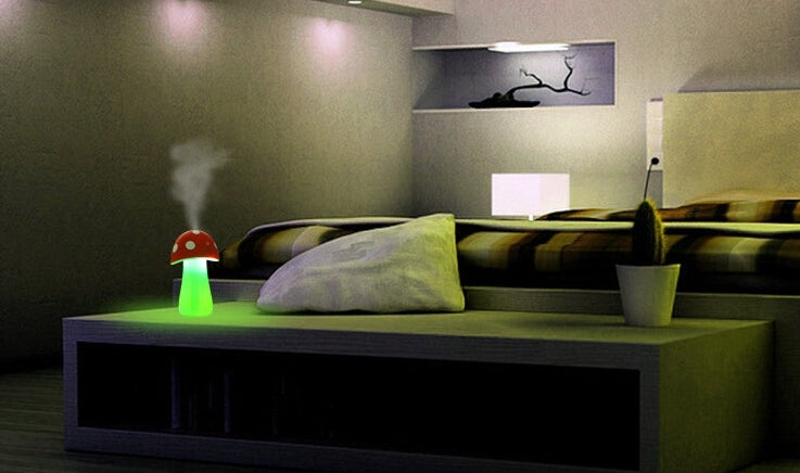 5V 2W USB Mushroom Diffuser Air Purifier Humidifier with LED Light for Office / Car / Home
