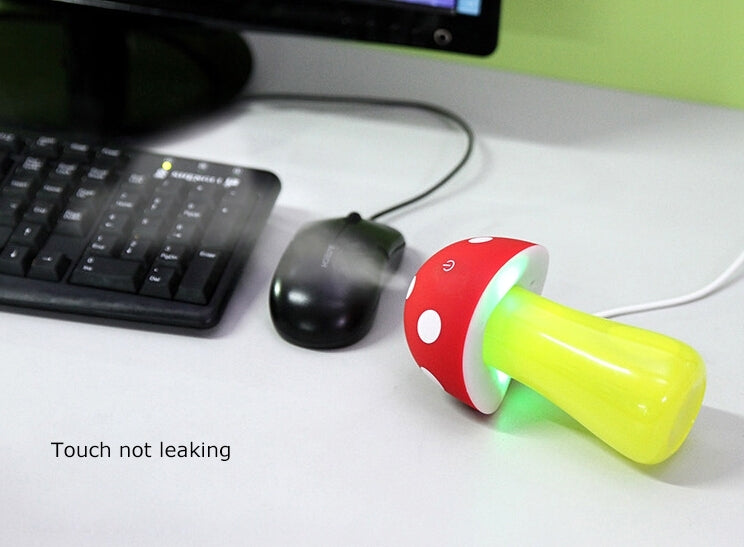 5V 2W USB Mushroom Diffuser Air Purifier Humidifier with LED Light for Office / Car / Home