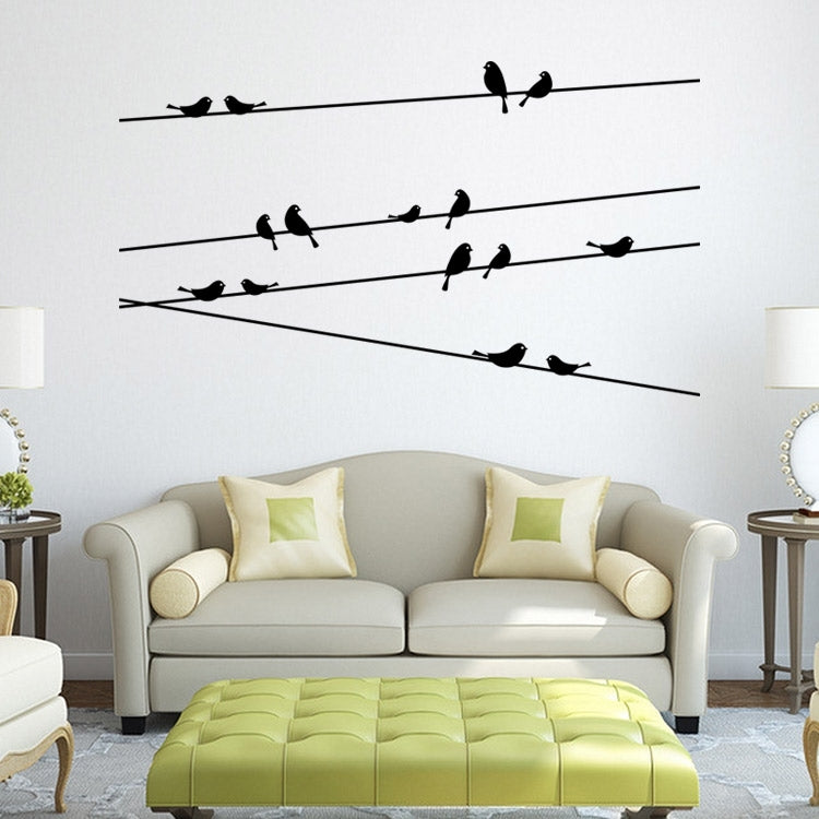 Utility Poles Birds Glass Window Decorative Wall Stickers, Size: 57cm x 11cm
