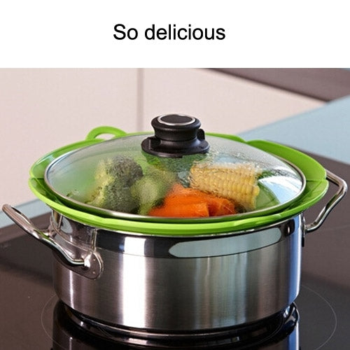 New Spill-Proof, Anti-Flutter and Heat-Resistant Silicone Pot Cover (Ramdom Color Delivery)