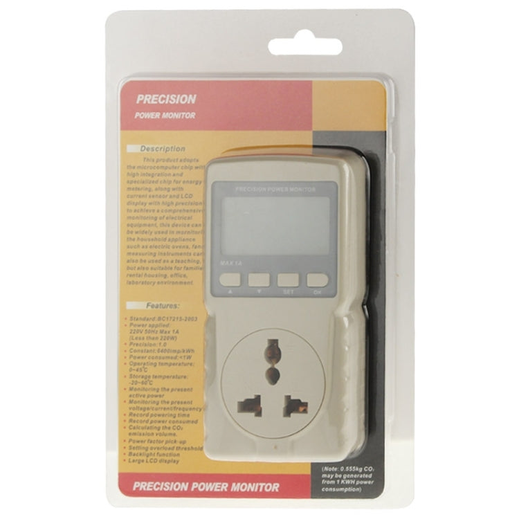 BENETECH GM87 LCD Display MAX 1A Micro Power Monitor Energy Meter, EU Plug