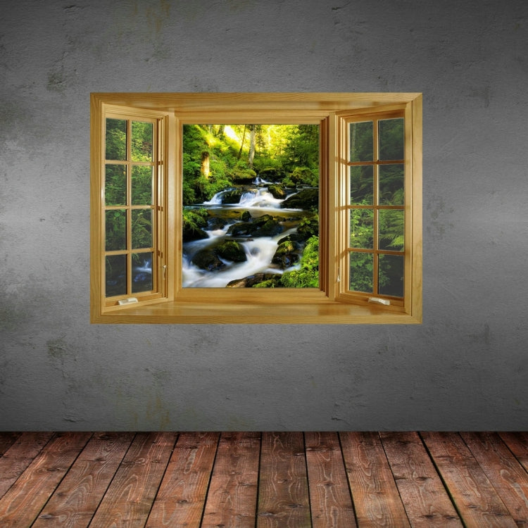 3D Scenery Window View Removable Wall Art Sticker, Size: 66 x 98 x 0.3 cm