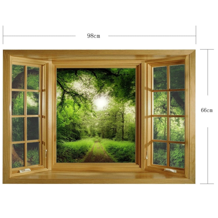 3D Dreamy Scenery Window View Removable Wall Art Sticker, Size: 66 x 98 x 0.3 cm