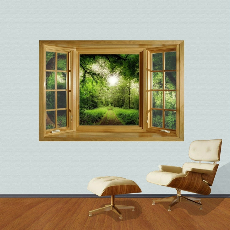 3D Dreamy Scenery Window View Removable Wall Art Sticker, Size: 66 x 98 x 0.3 cm
