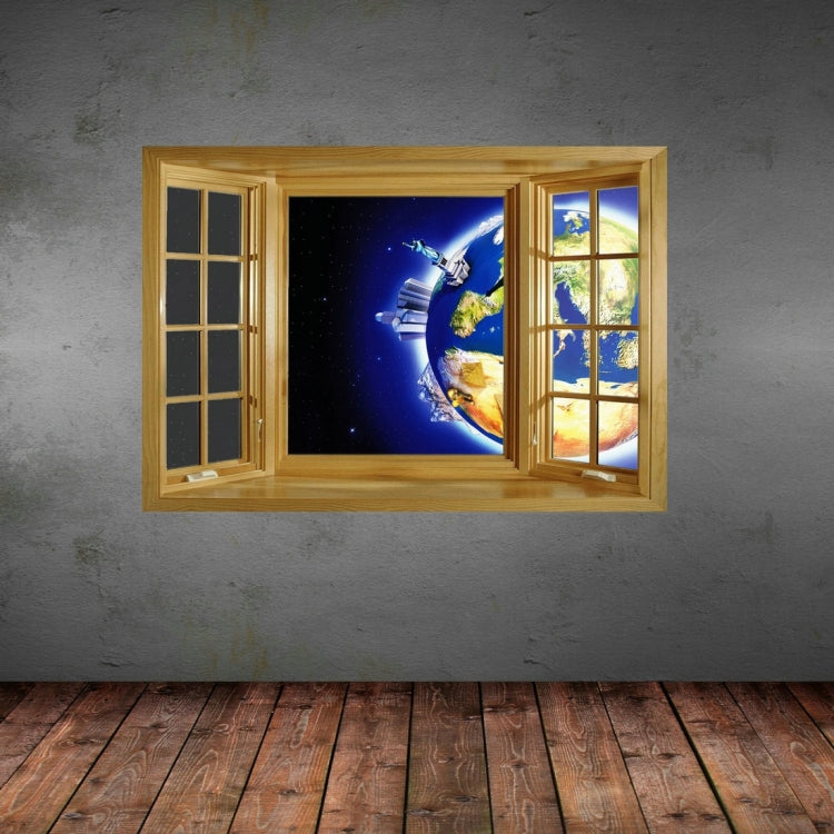 3D Dreamy Universal Scenery Window View Removable Wall Art Sticker, Size: 66 x 98 x 0.3 cm