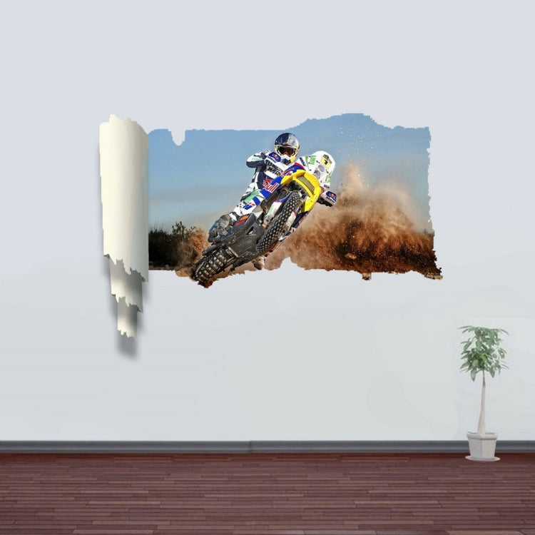 3D Handsome Racing Picture Scroll Removable Wall Art Sticker, Size: 66 x 98 x 0.3 cm