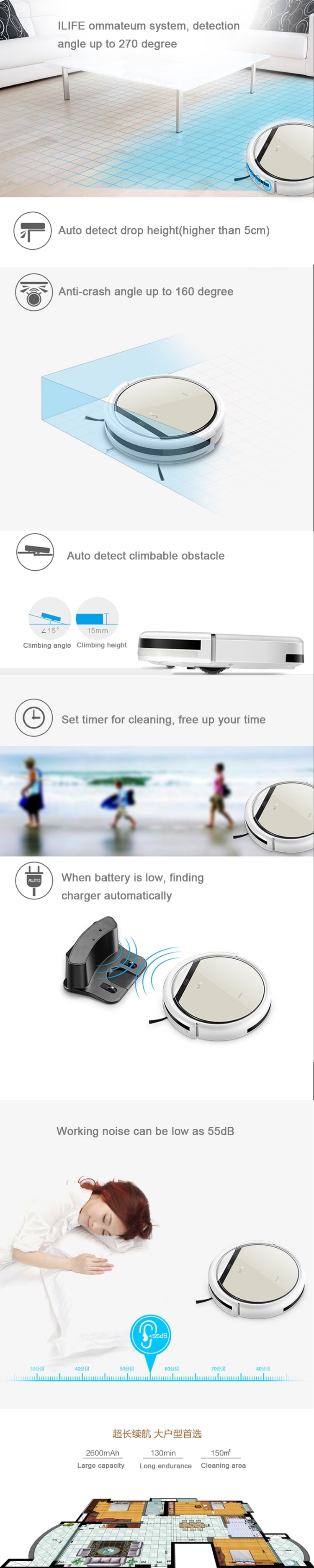 CHUWI ILIFE V5 Robotic Vacuum Cleaner