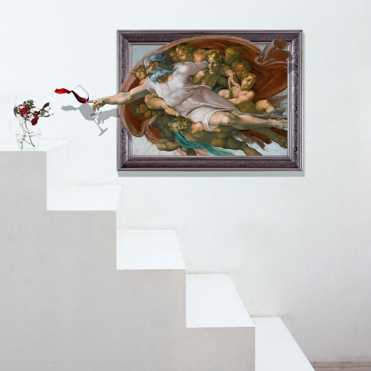 3D Painting Removable Wall Art Stickers, Size: 99.7 x 58 x 0.3 cm