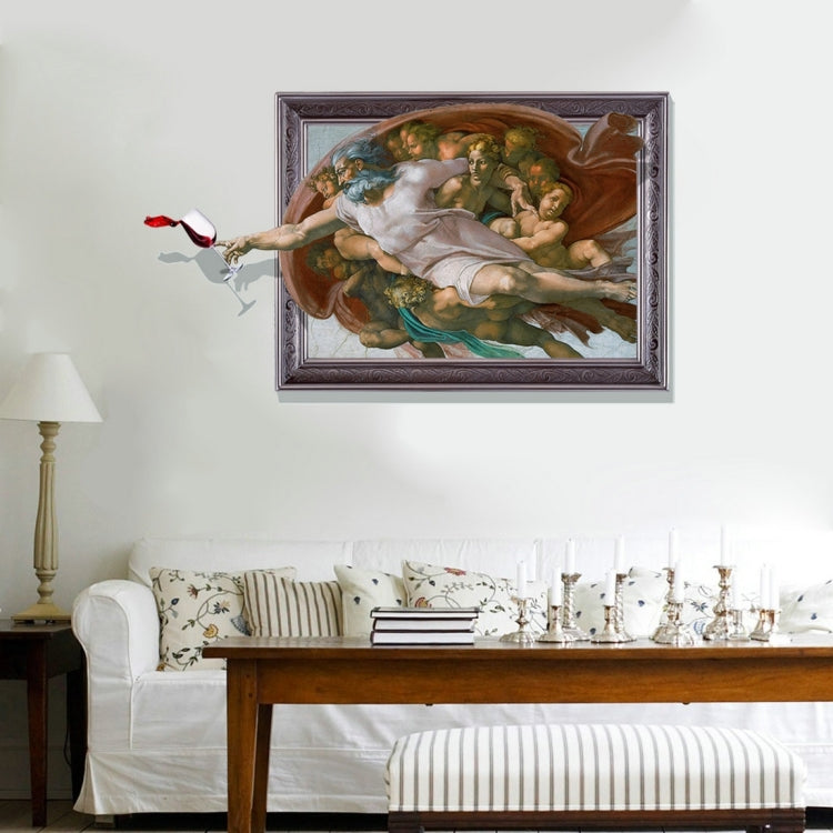 3D Painting Removable Wall Art Stickers, Size: 99.7 x 58 x 0.3 cm