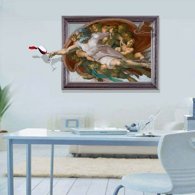 3D Painting Removable Wall Art Stickers, Size: 99.7 x 58 x 0.3 cm