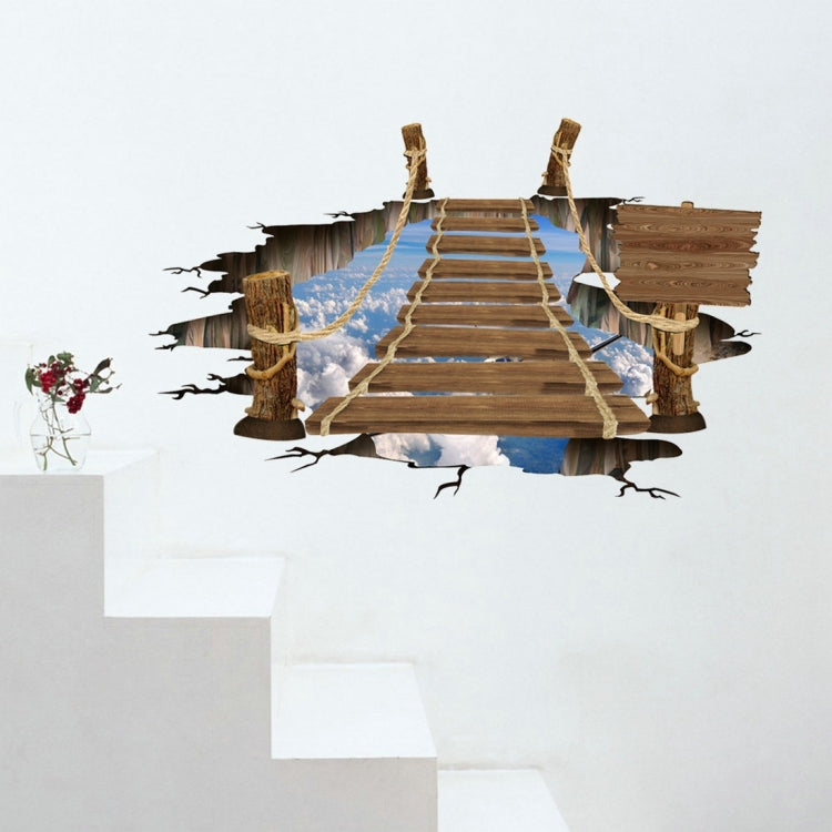 3D Flying Bridge Removable Wall Art Stickers, Size: 94.7 x 58 x 0.3 cm