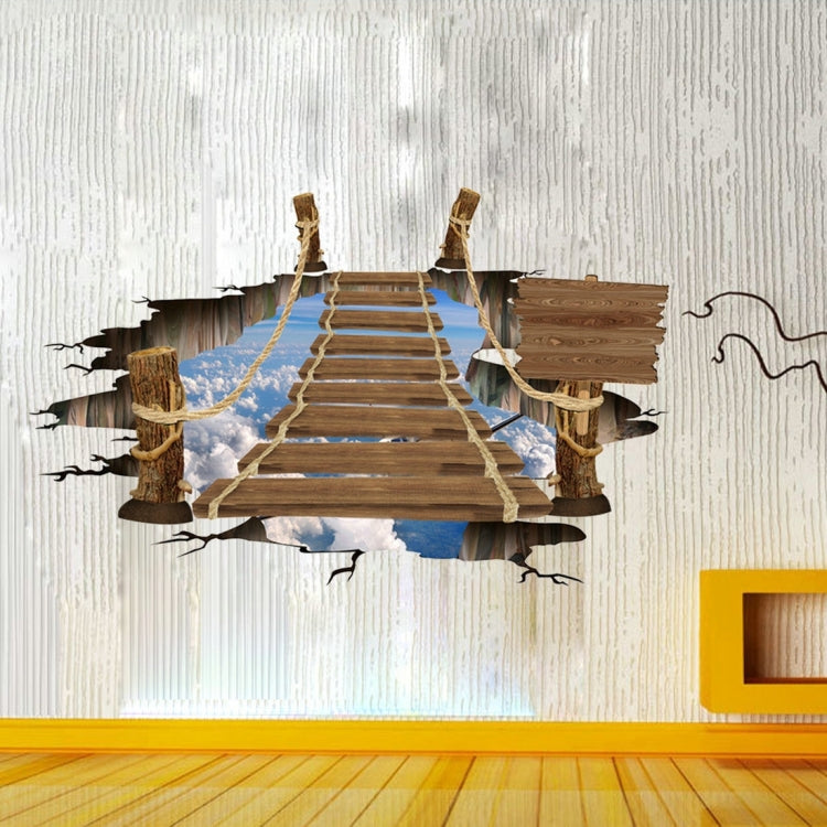 3D Flying Bridge Removable Wall Art Stickers, Size: 94.7 x 58 x 0.3 cm