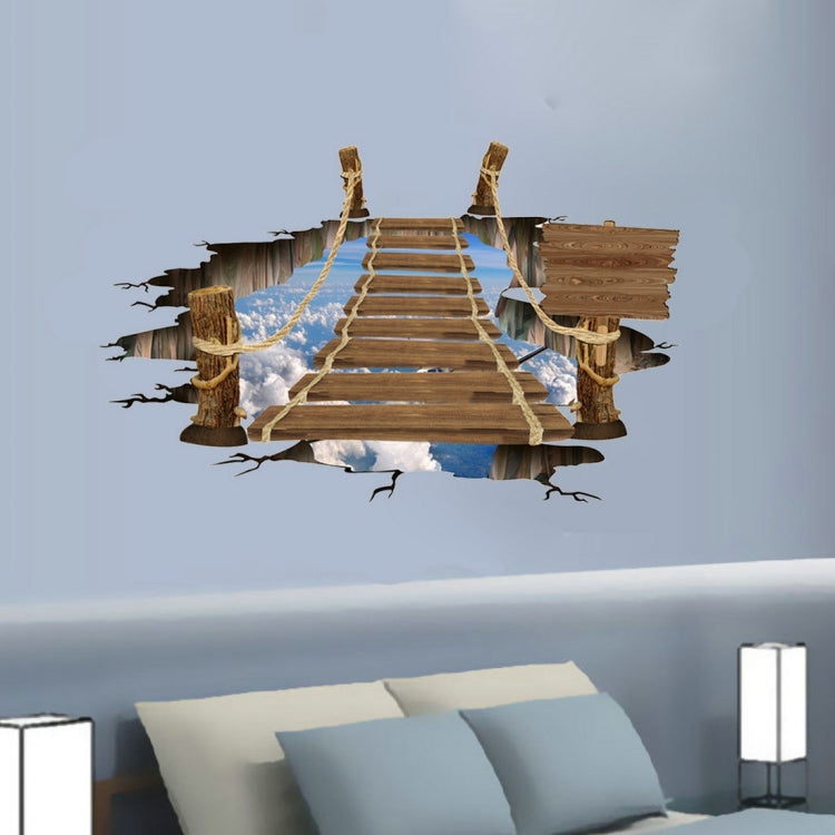 3D Flying Bridge Removable Wall Art Stickers, Size: 94.7 x 58 x 0.3 cm