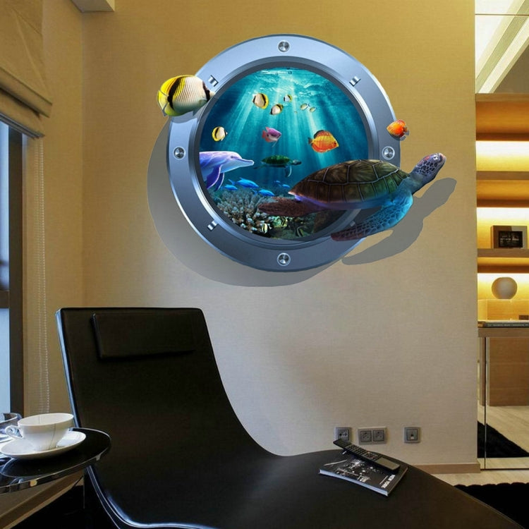 3D Seafloor Removable Wall Art Stickers, Size: 72.3 x 58 x 0.3 cm