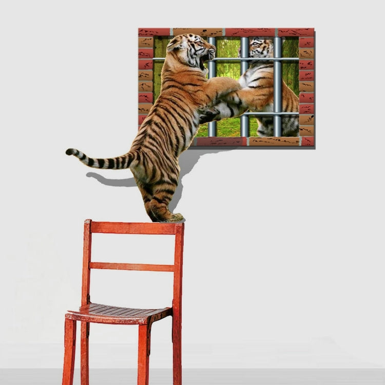 3D Tiger Removable Wall Art Stickers, Size: 75.6 x 58 x 0.3 cm