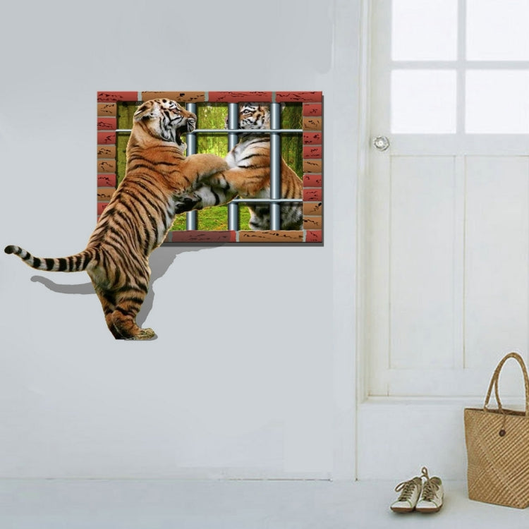 3D Tiger Removable Wall Art Stickers, Size: 75.6 x 58 x 0.3 cm