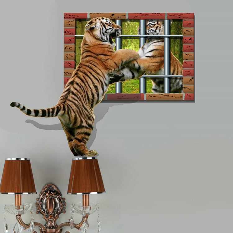 3D Tiger Removable Wall Art Stickers, Size: 75.6 x 58 x 0.3 cm