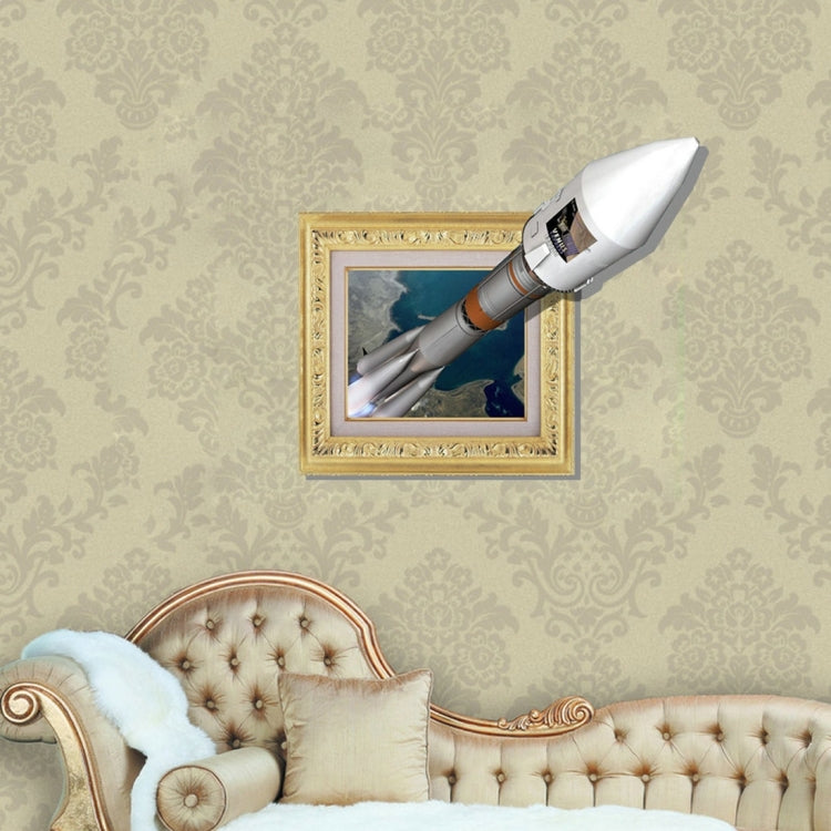 3D Rocket Removable Wall Art Stickers, Size: 70.7 x 58 x 0.3 cm