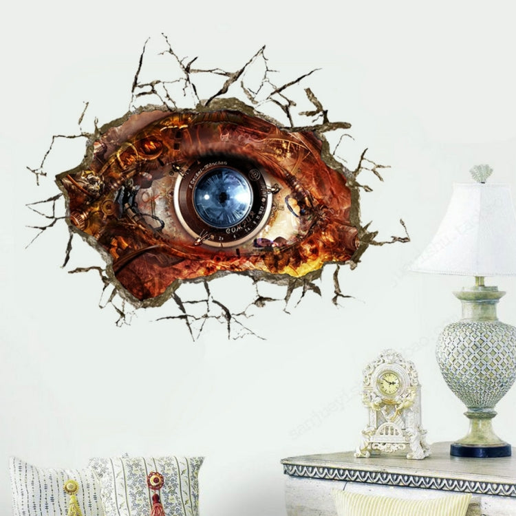 3D Eye Removable Wall Art Stickers, Size: 74.3 x 58 x 0.3 cm