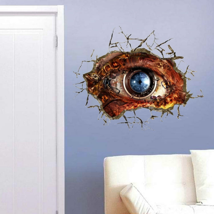 3D Eye Removable Wall Art Stickers, Size: 74.3 x 58 x 0.3 cm