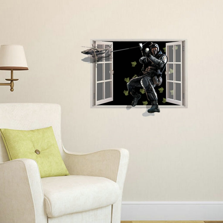 3D Soldier Removable Wall Art Stickers, Size: 79 x 58 x 0.3 cm