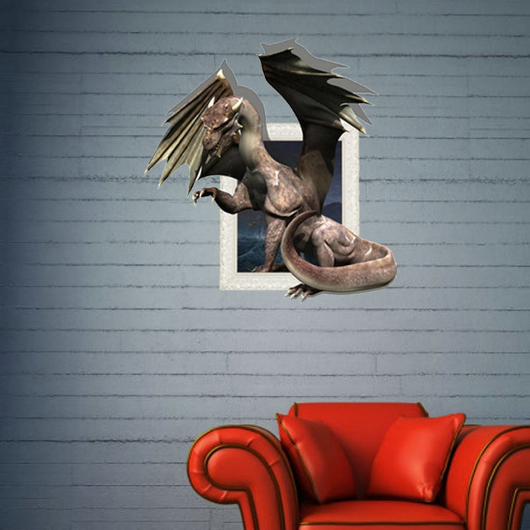 3D Dinosaur Removable Wall Art Stickers, Size: 60 x 58 x 0.3 cm