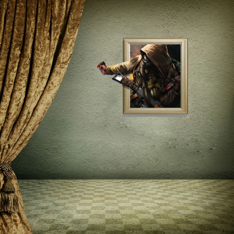 3D Warrior Removable Wall Art Stickers, Size: 67 x 58 x 0.3 cm