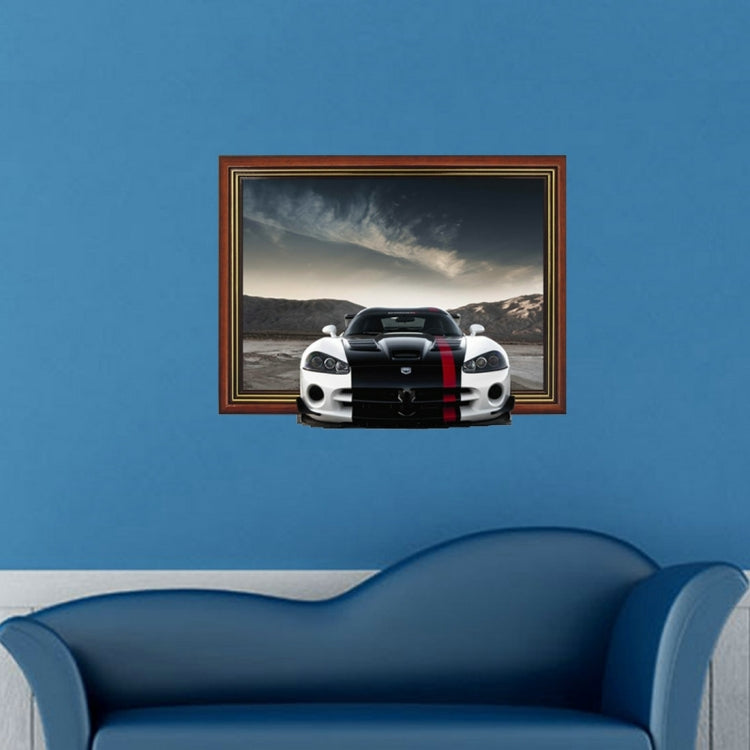 3D Sports Car Removable Wall Art Stickers, Size: 73 x 58 x 0.3 cm