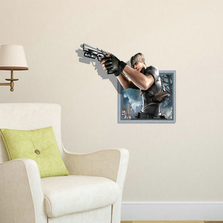 3D Warrior Removable Wall Art Stickers, Size: 72 x 58 x 0.3 cm