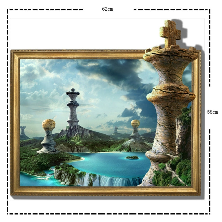 3D Scenery Removable Wall Art Stickers, Size: 62 x 58 x 0.3 cm