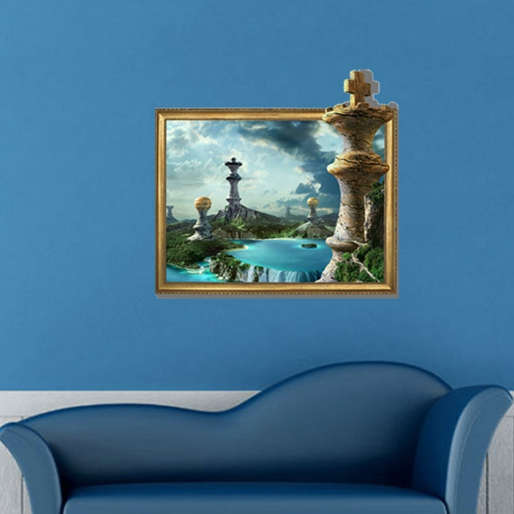 3D Scenery Removable Wall Art Stickers, Size: 62 x 58 x 0.3 cm