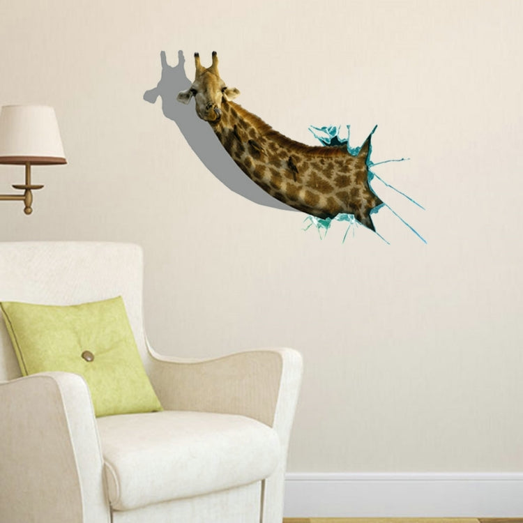 3D Giraffe Removable Wall Art Stickers, Size: 84 x 58 x 0.3 cm